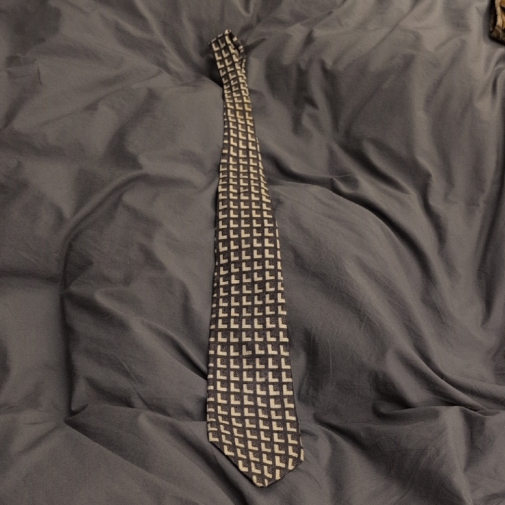 Grey And Tan Tie